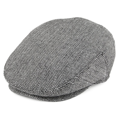 Herringbone grey flat cap