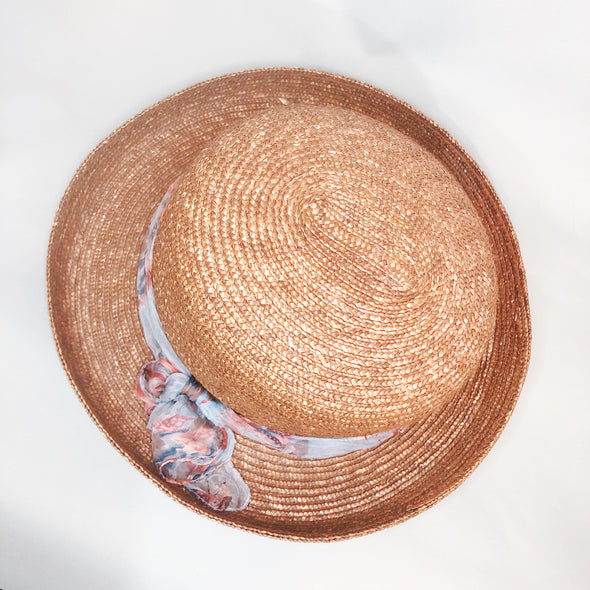 Reclaimed straw hat #11